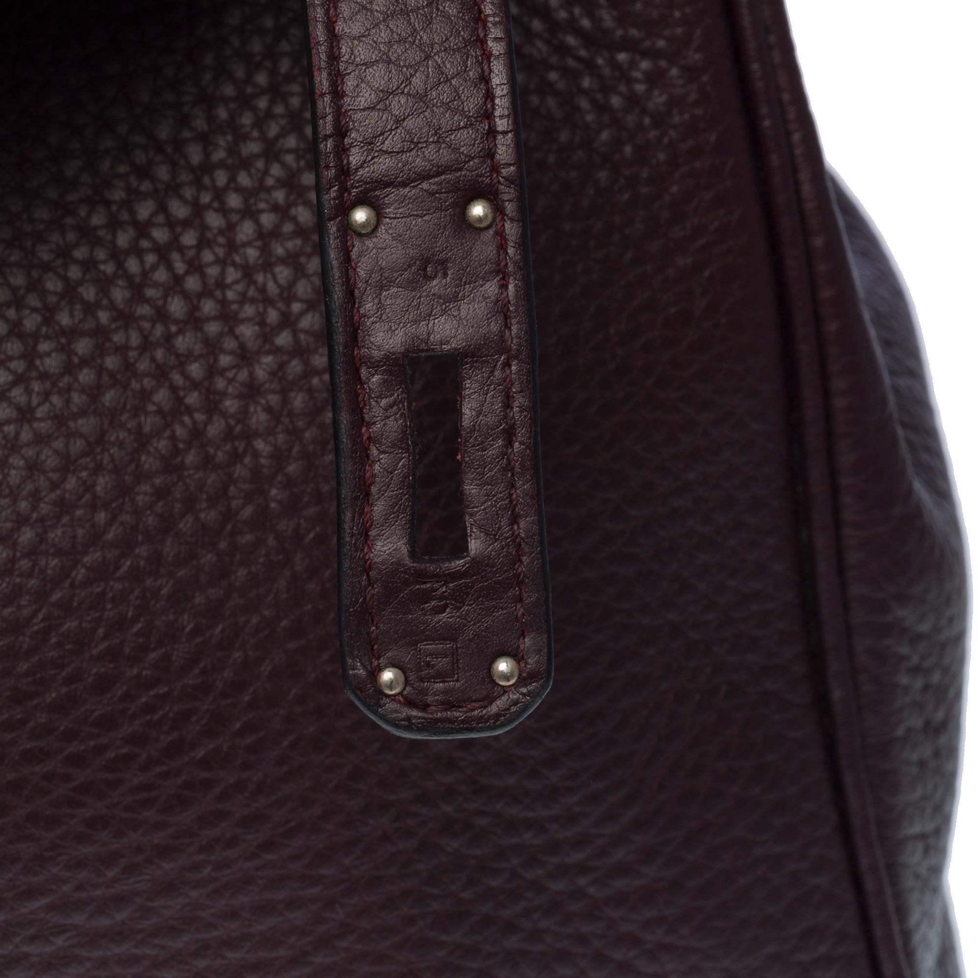 Amazing Hermès Birkin 35 handbag in Togo Raisin leather, SHW For Sale 3