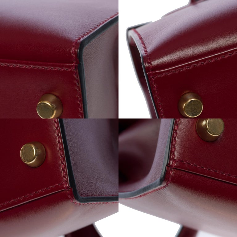 Hermès Kelly 25 Rouge H Sellier Box Gold Hardware GHW — The French Hunter
