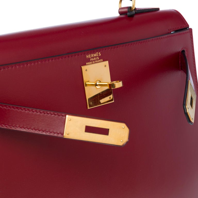 Hermès Kelly 25 Rouge H Sellier Box Gold Hardware GHW — The French
