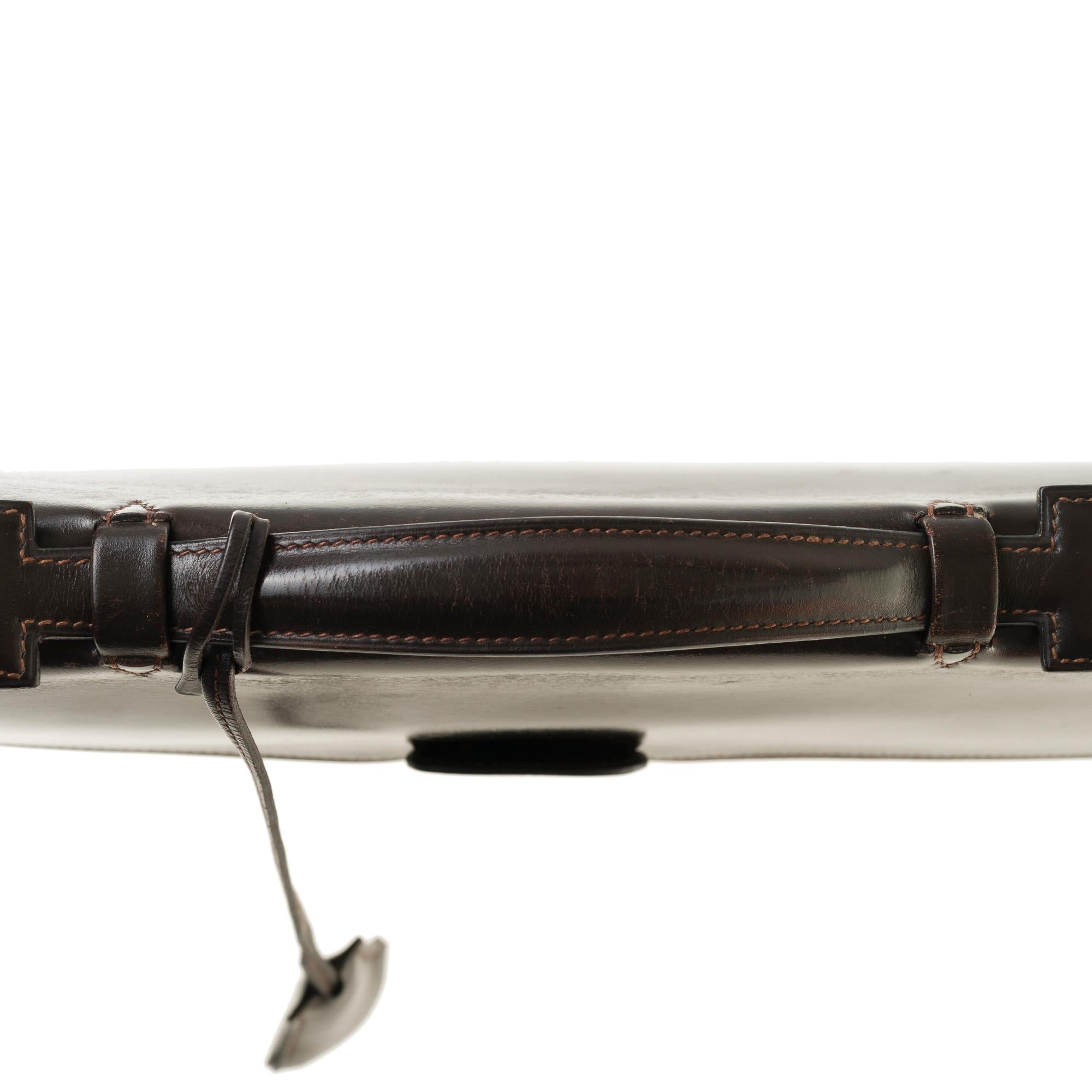 Amazing Hermès Sac à dépêches briefcase in brown calfskin  3