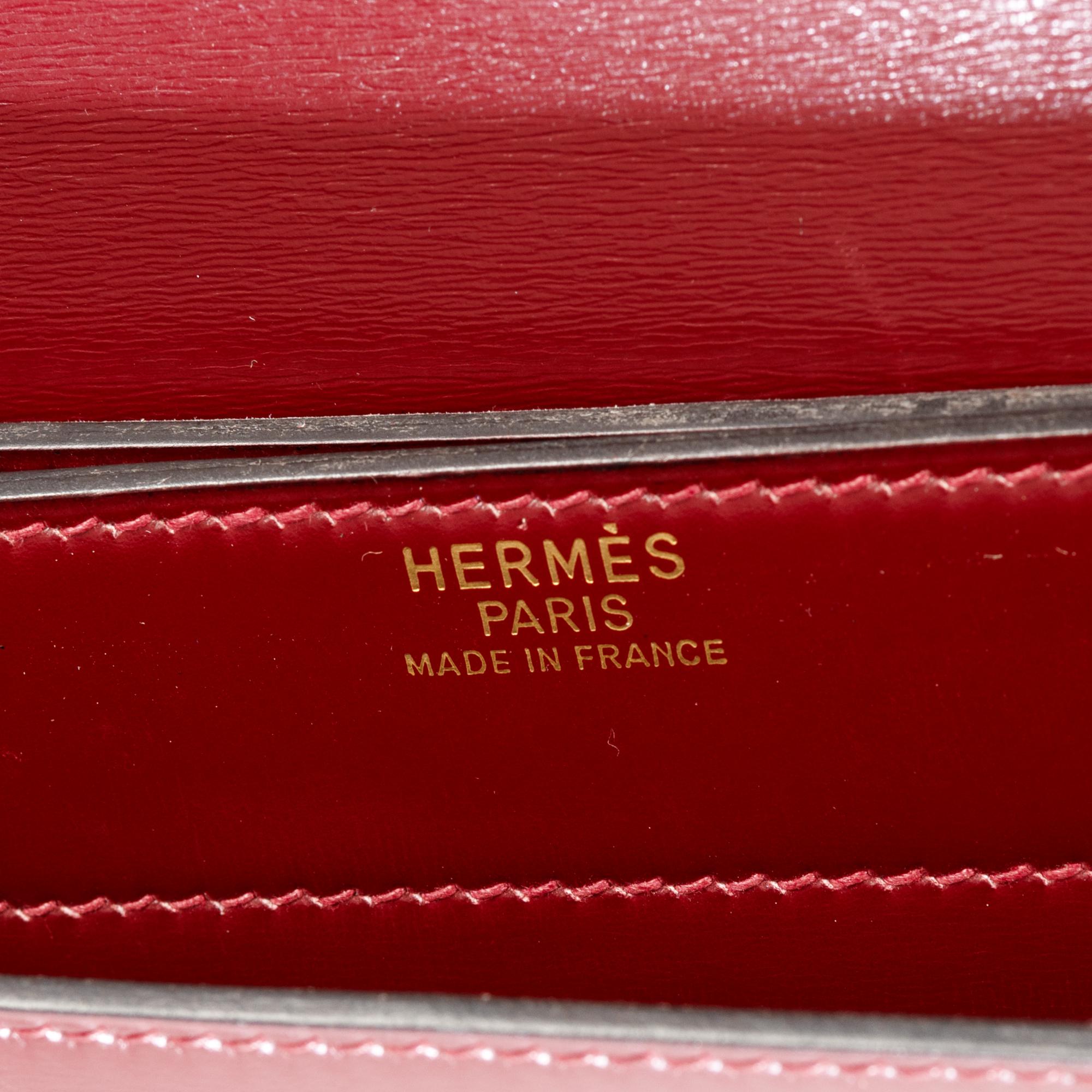 Men's Amazing Hermès Sac à dépêches briefcase in burgundy calfskin