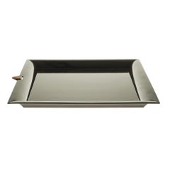 Amazing Hermès Tray in grey lacquered wood