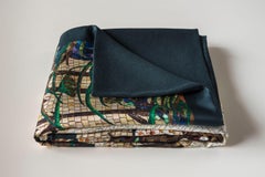 Amazing Heron Bed cover Blanket Silk Cashmere Wool