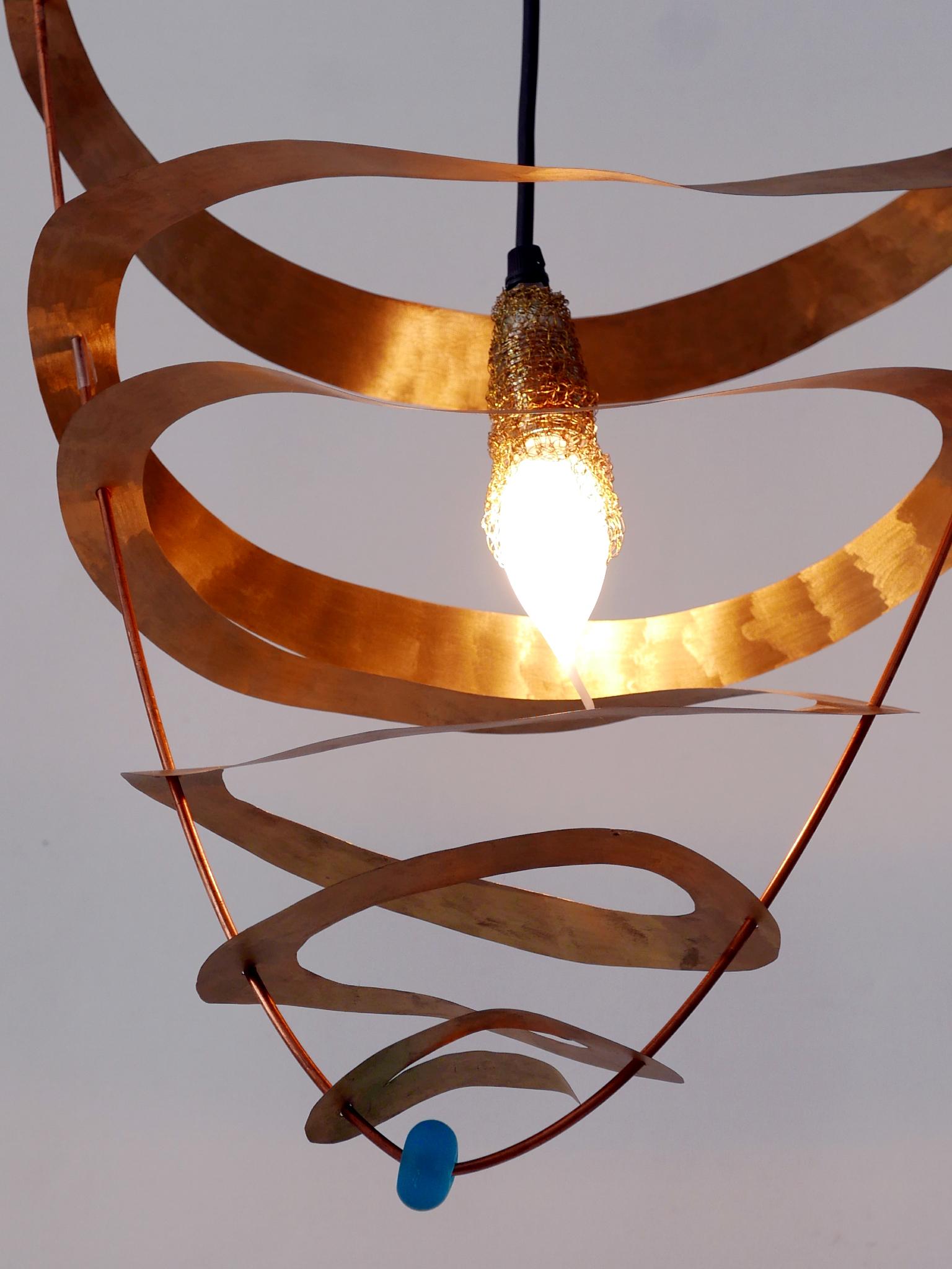 Amazing & Highly Decorative Postmodern Pendant Lamp or Hanging Light Italy 1980s For Sale 8