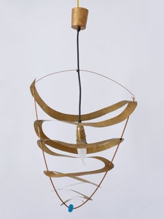 Magnifique lampe suspendue ou lampe postmoderne hautement décorative, Italie, années 1980