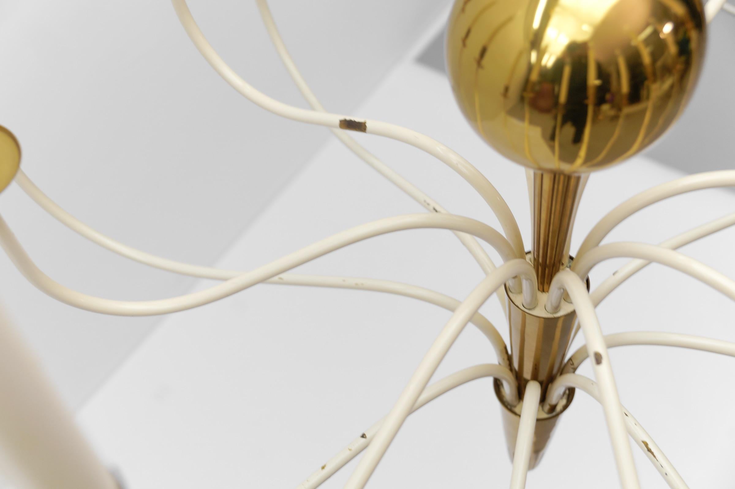 Incredibile lampadario enorme di Vereinigte Werkstätten München, Germania anni '50 in vendita 8
