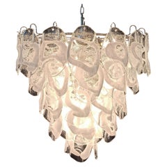 Amazing Huge Vintage Italian Murano chandelier lamp by Vistosi - 57 glasses
