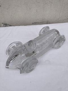 Amazing, Iconic Modernist, Daum Crystal Racing Car. France 1987