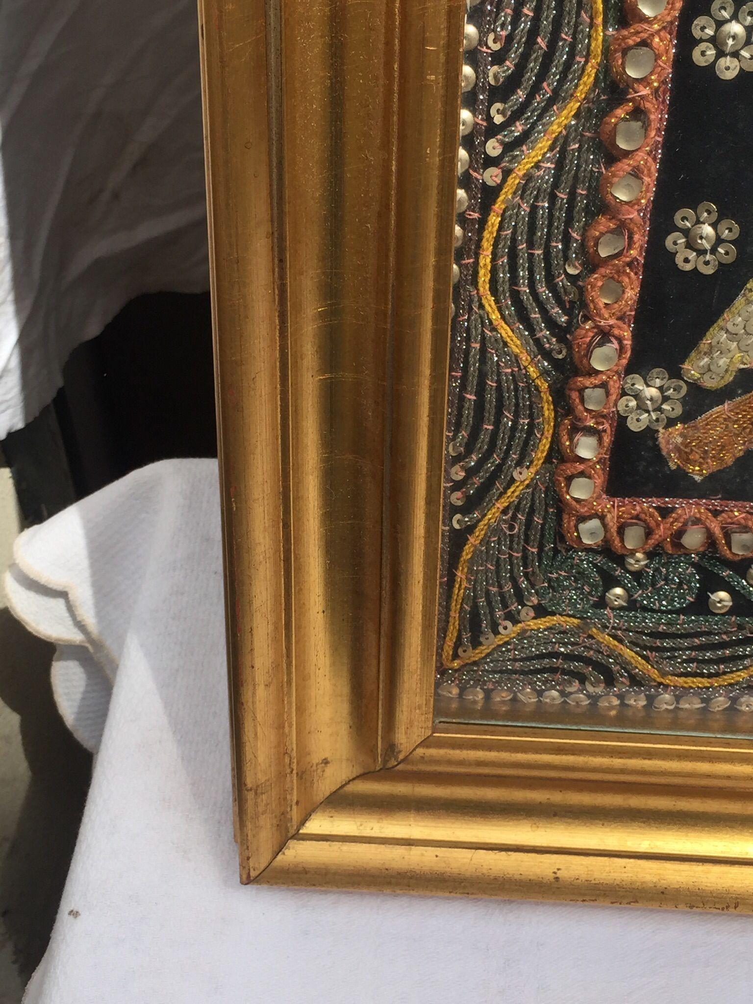 Incroyable tapisserie d'art décoratif indien en soie, issue d'une famille royale en vente 1