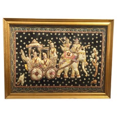 Amazing Indian Decorative Art Silk Tapestry Royal Family Release