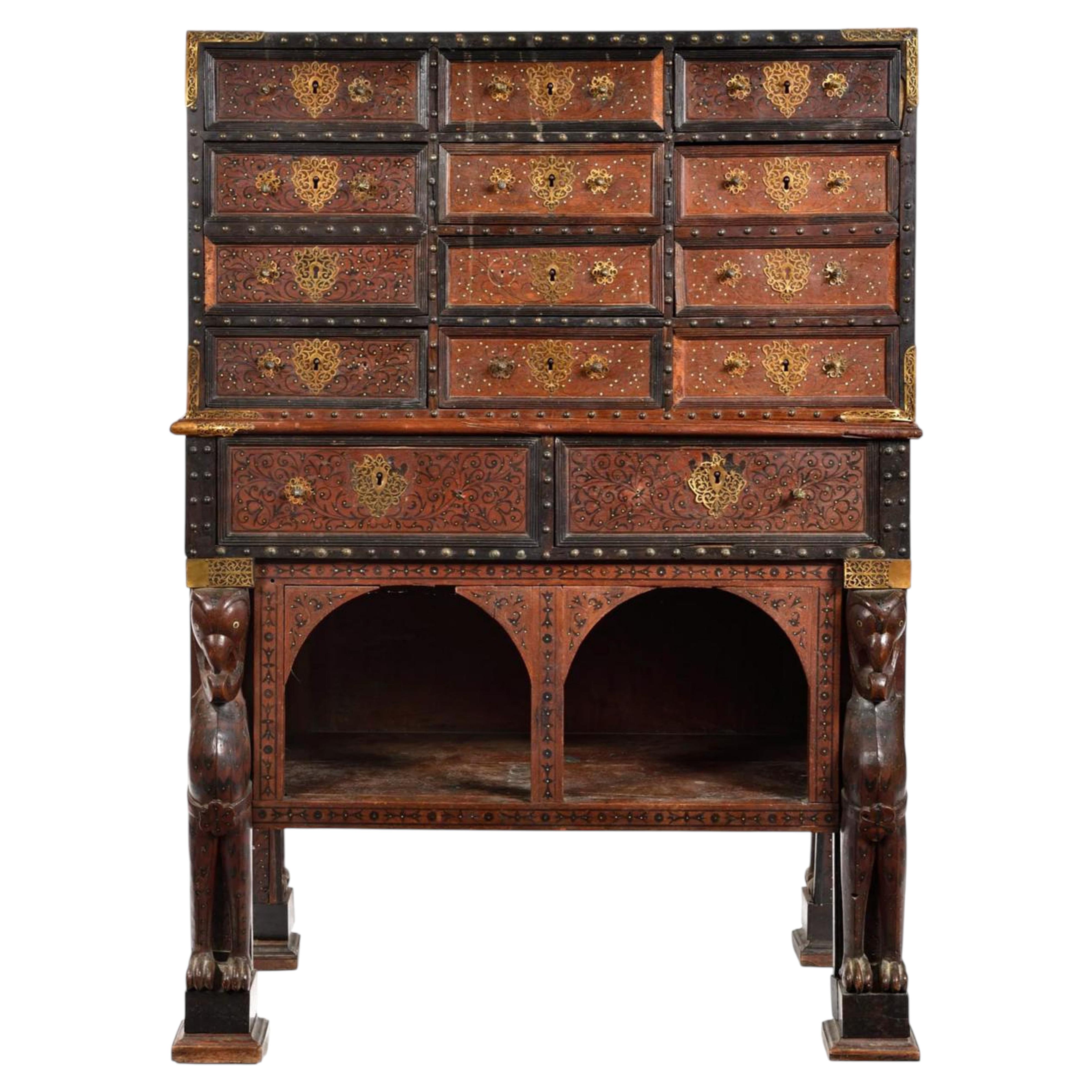 Amazing Indo-Portuguese Counter, late 17th century For Sale