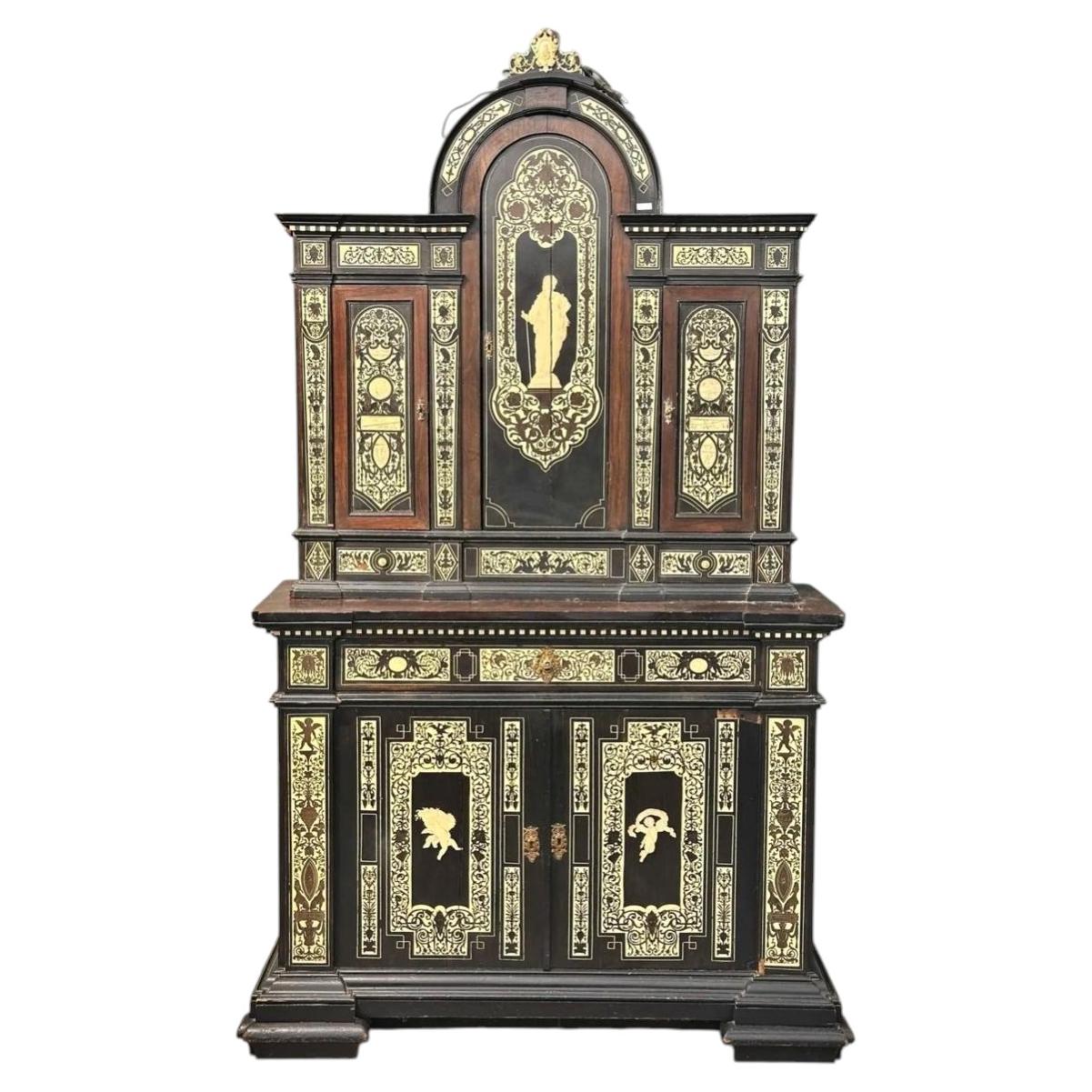 Incredibile mobile italiano del 1860 circa, attribuito a Ferdinando Pogliani