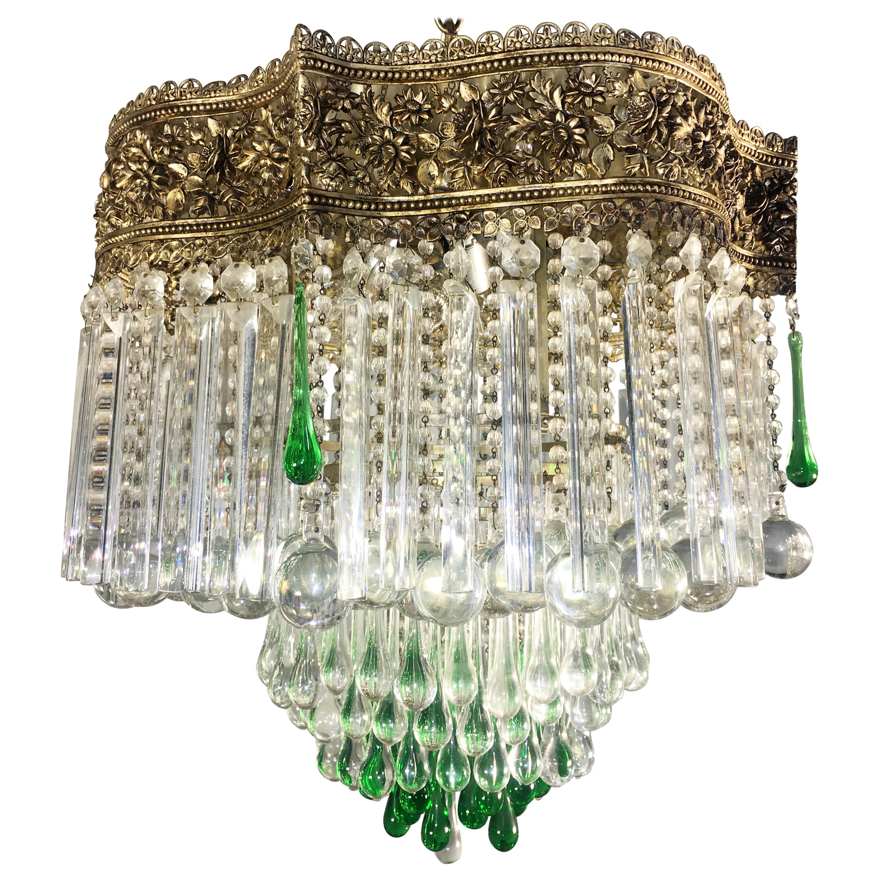 Italian Murano chandelier of grandiose beauty.