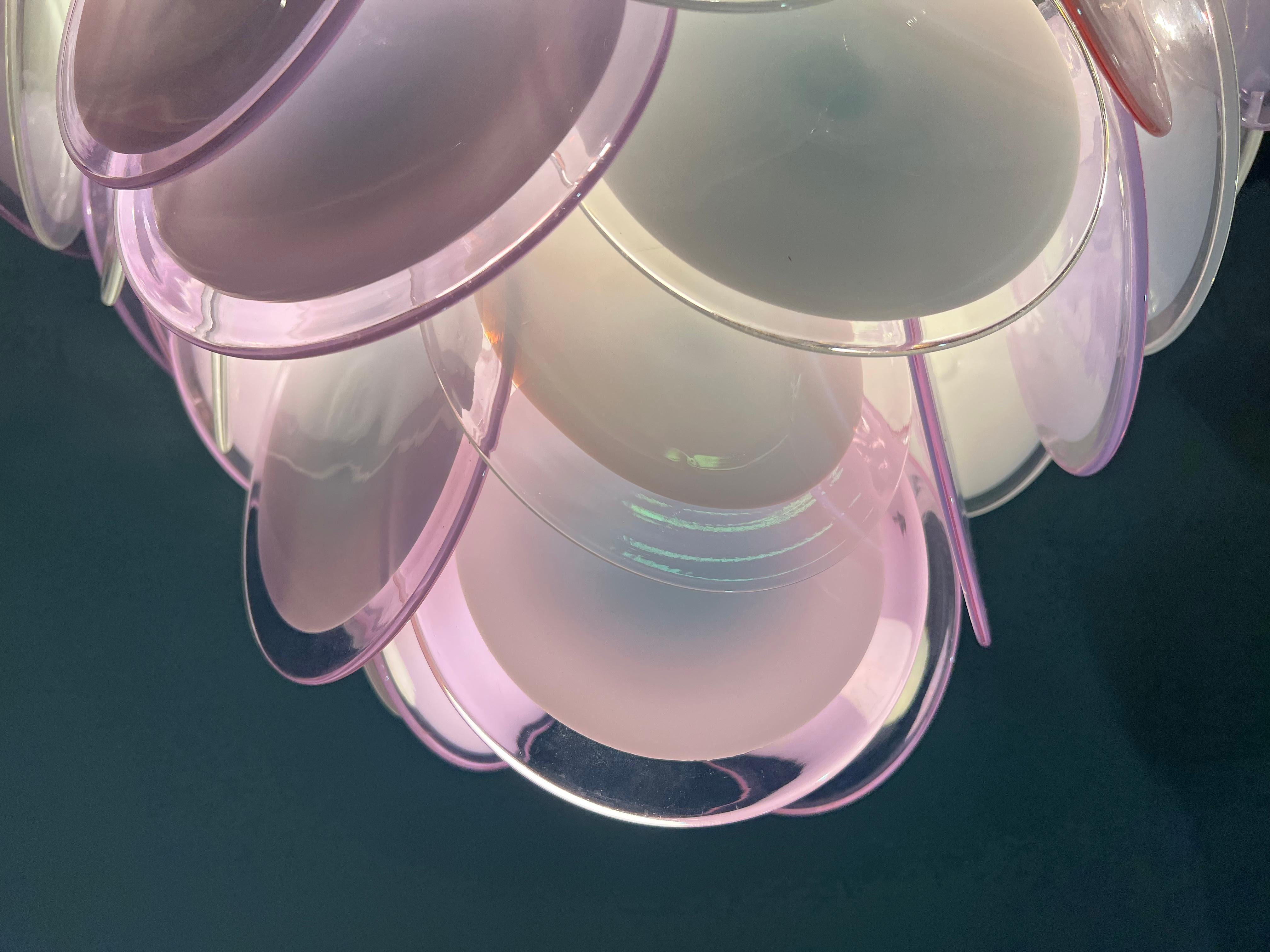 Incredibile lampadario a disco in vetro italiano di Vistosi, anni '80 In condizioni buone in vendita a Budapest, HU