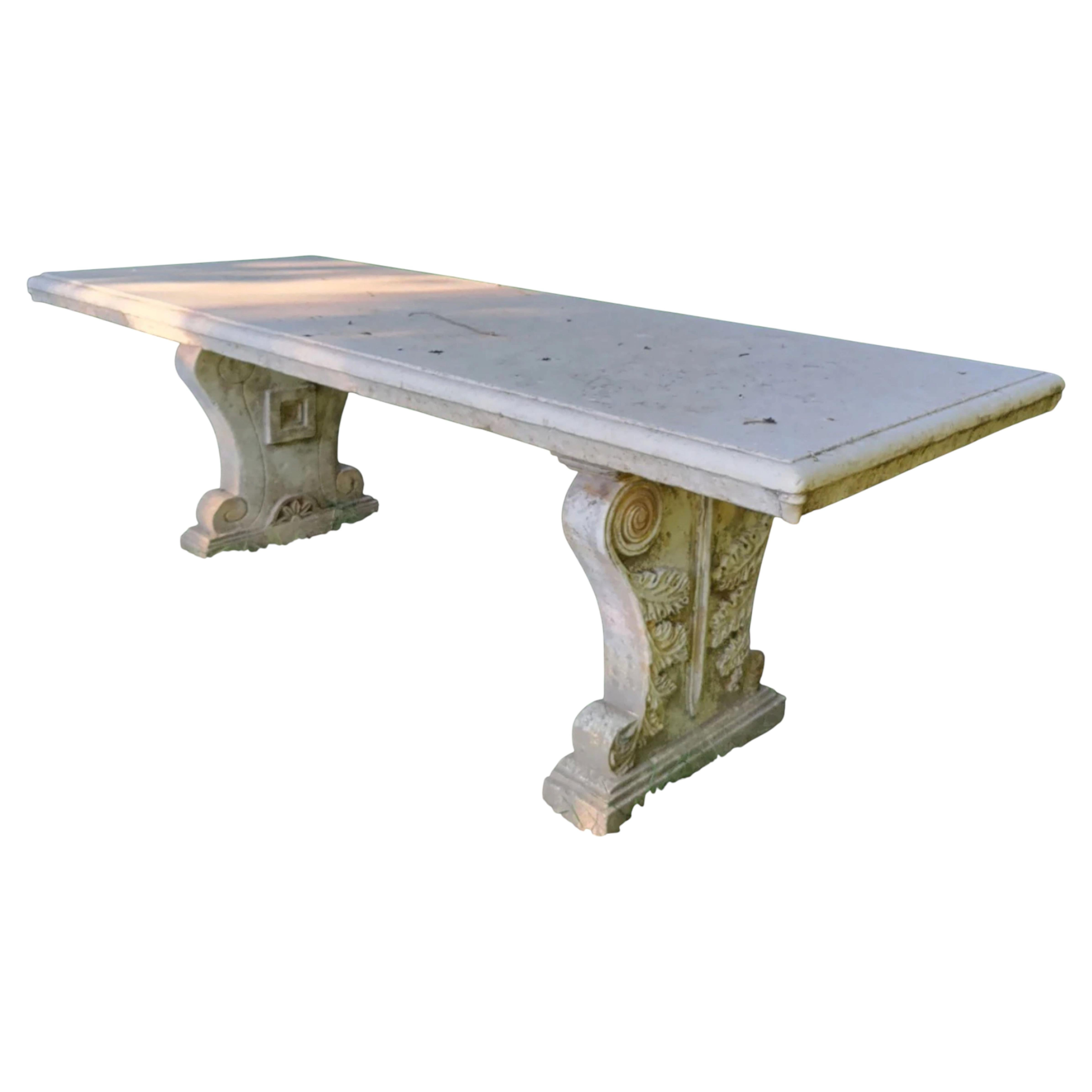 AMAZING ITALIAN Elegant 19th-Century Venetian Istrian Marble Table