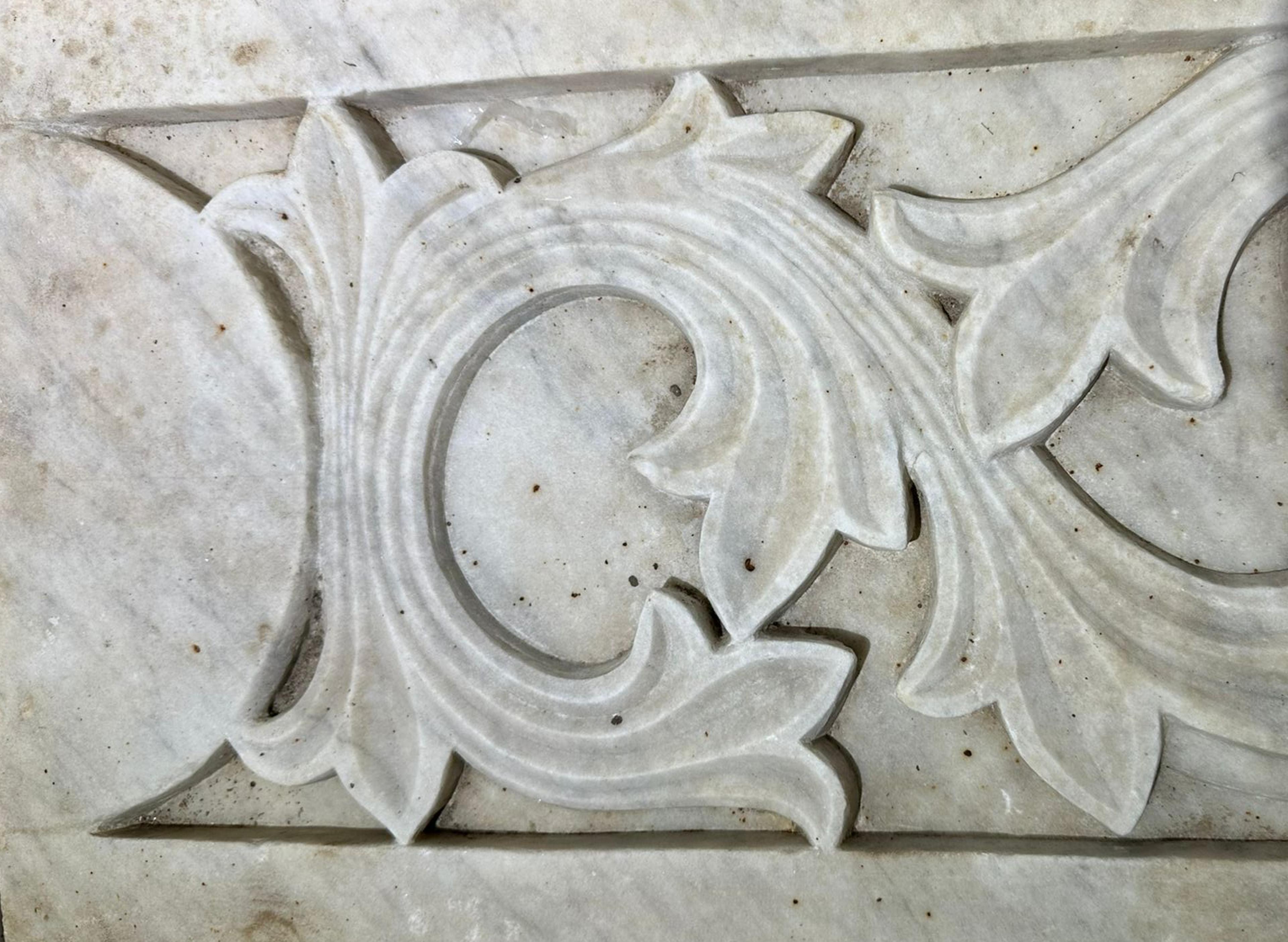 Carrara Marble Amazing Italian Relief in Carrara marble late 19th Century with Video