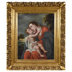 Amazing Italian School 17th Century "Mother and Child"