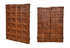 Amazing Italian Solid Wood and Iron Door, 17th Century