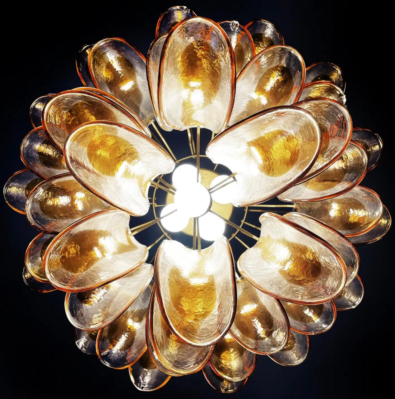 Incredibile lampadario italiano d'epoca di Murano in vendita 7