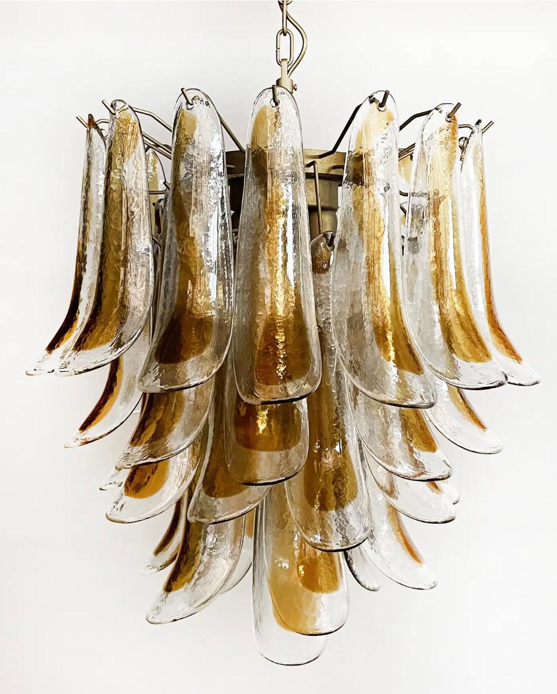 Late 20th Century Amazing Italian Vintage Murano Chandelier For Sale