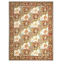 Erstaunlich Elfenbein Groun Farbe Contemperory Needlepoint Teppich in einem hohen viktorianischen Stil