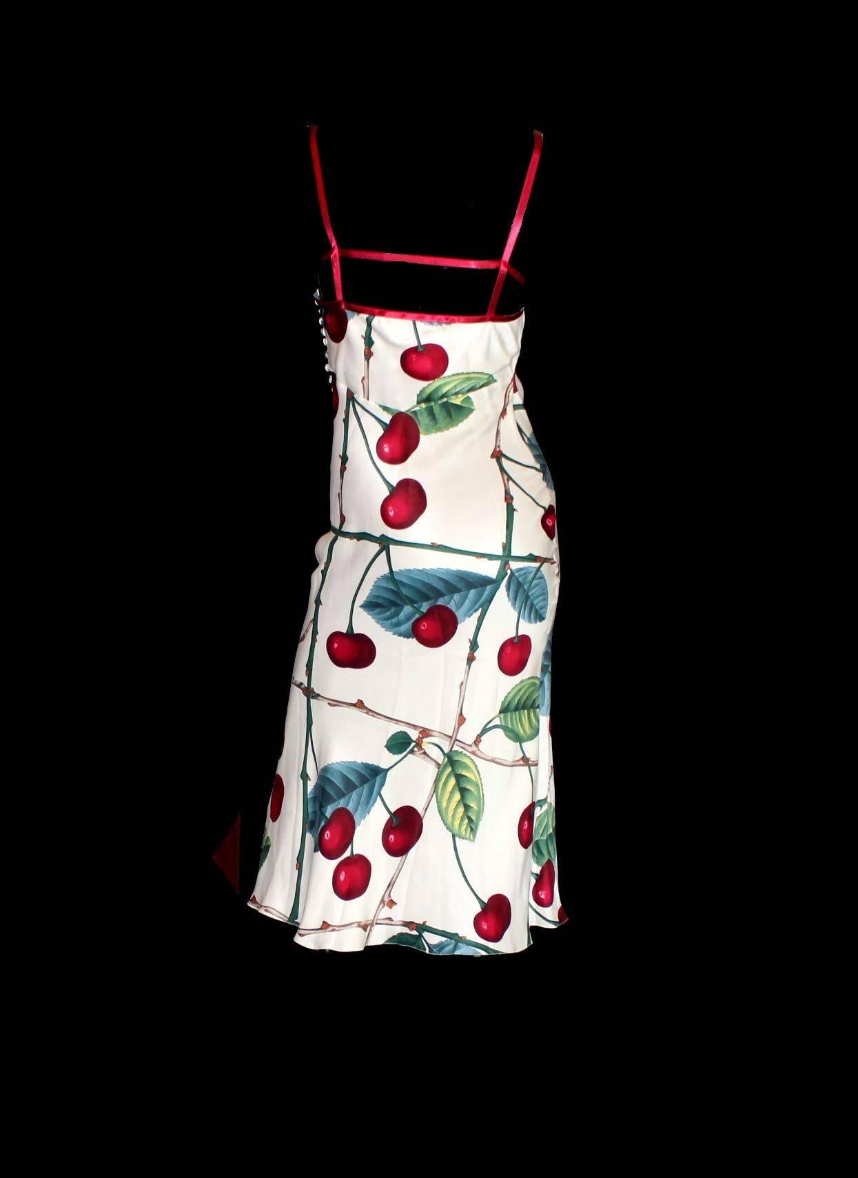 john galliano cherry dress