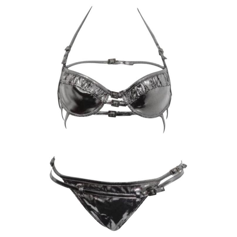Amazing John Galliano For Christian Dior Silver Swimsuit Bikini