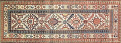 Antique Kazak/ Caucasian Runner, 3'10" x 11'1"
