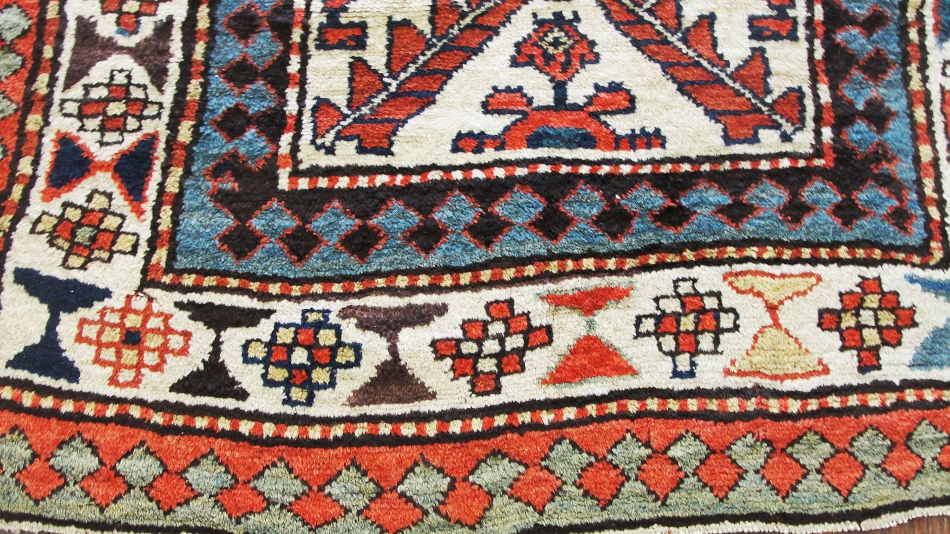 Antique Kazak/ Caucasian Runner, 3'10