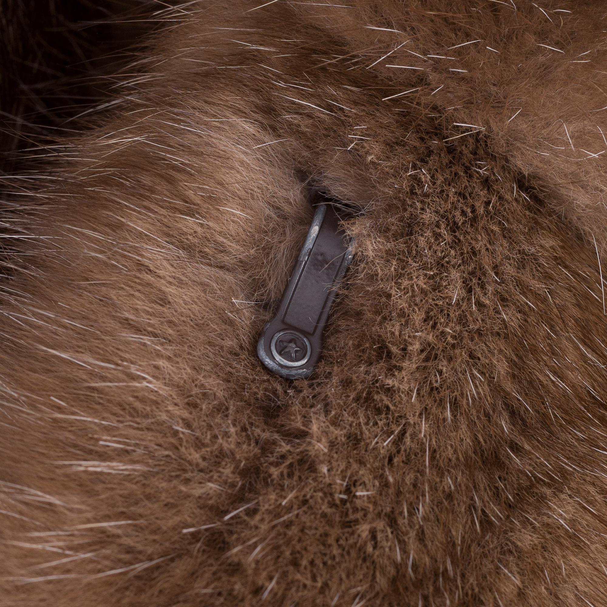 Women's or Men's Amazing KWKILLICH Coat in Russian marbled brown sable, size 38 For Sale