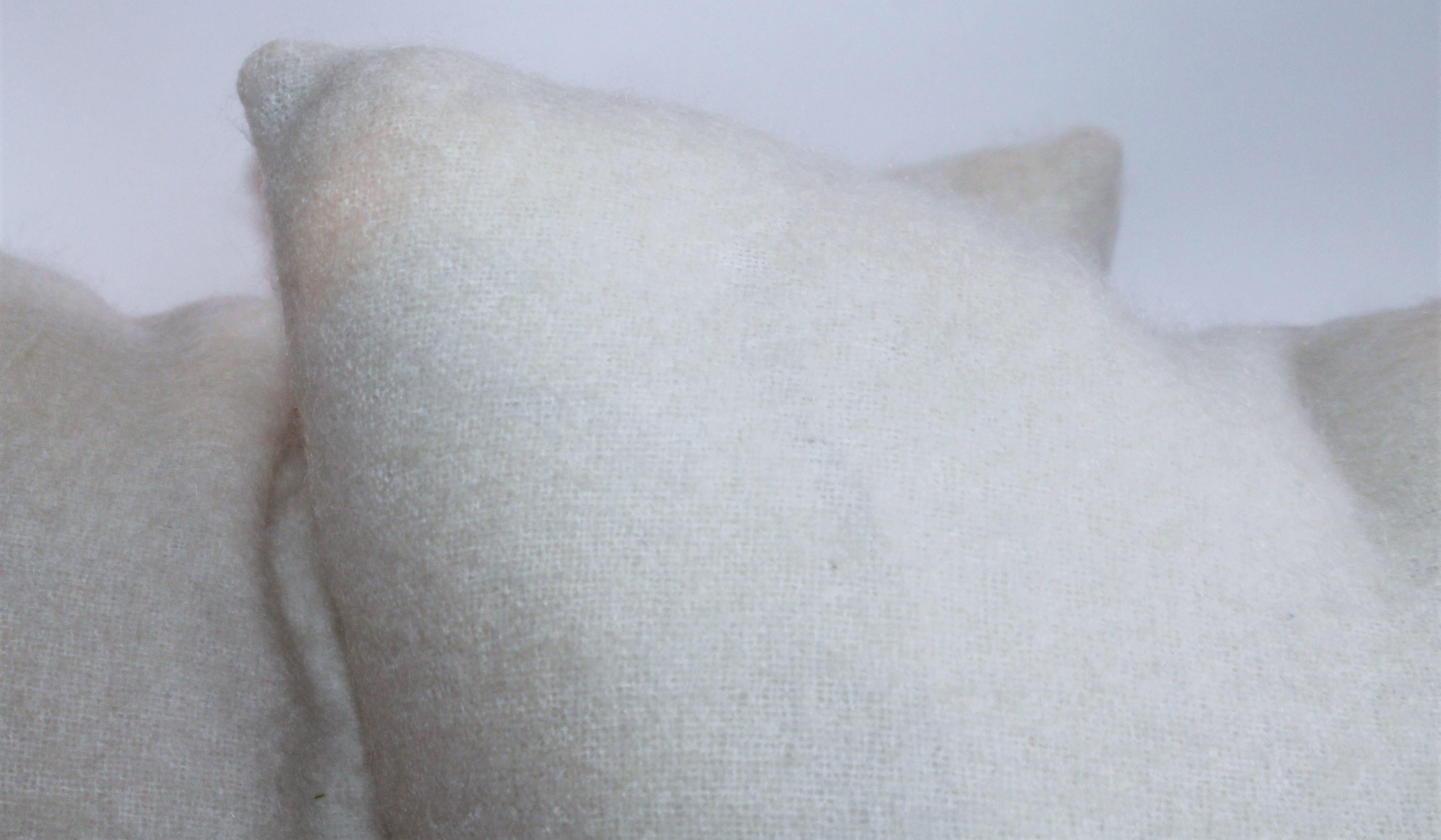 Hand-Crafted Amazing Lambs Wool Pillows, Two Pairs For Sale