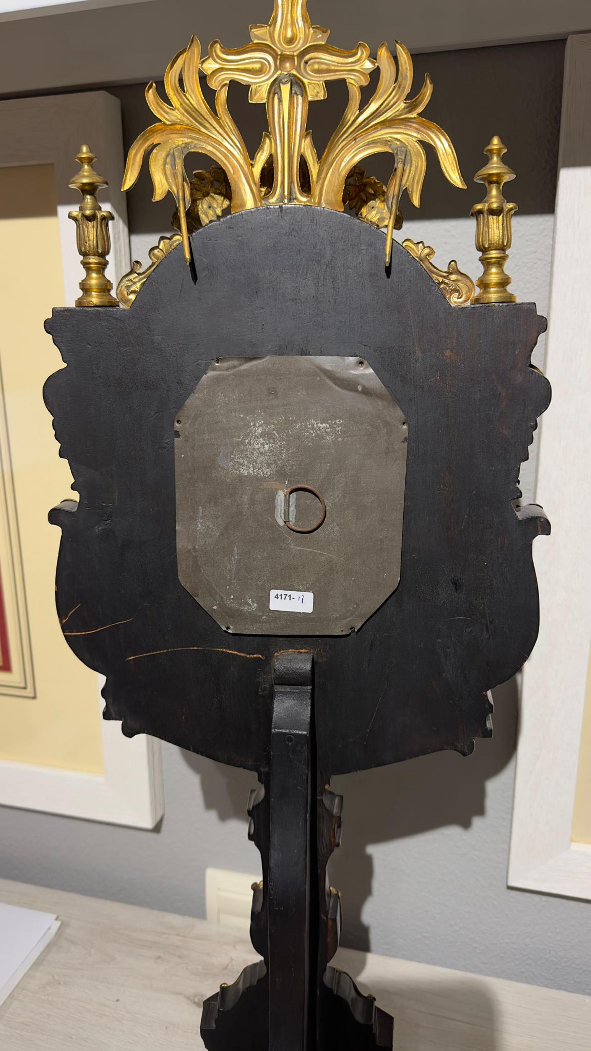Hand-Crafted Amazing Large 19th Century Italian Ebonised Wooden Monstrance For Sale