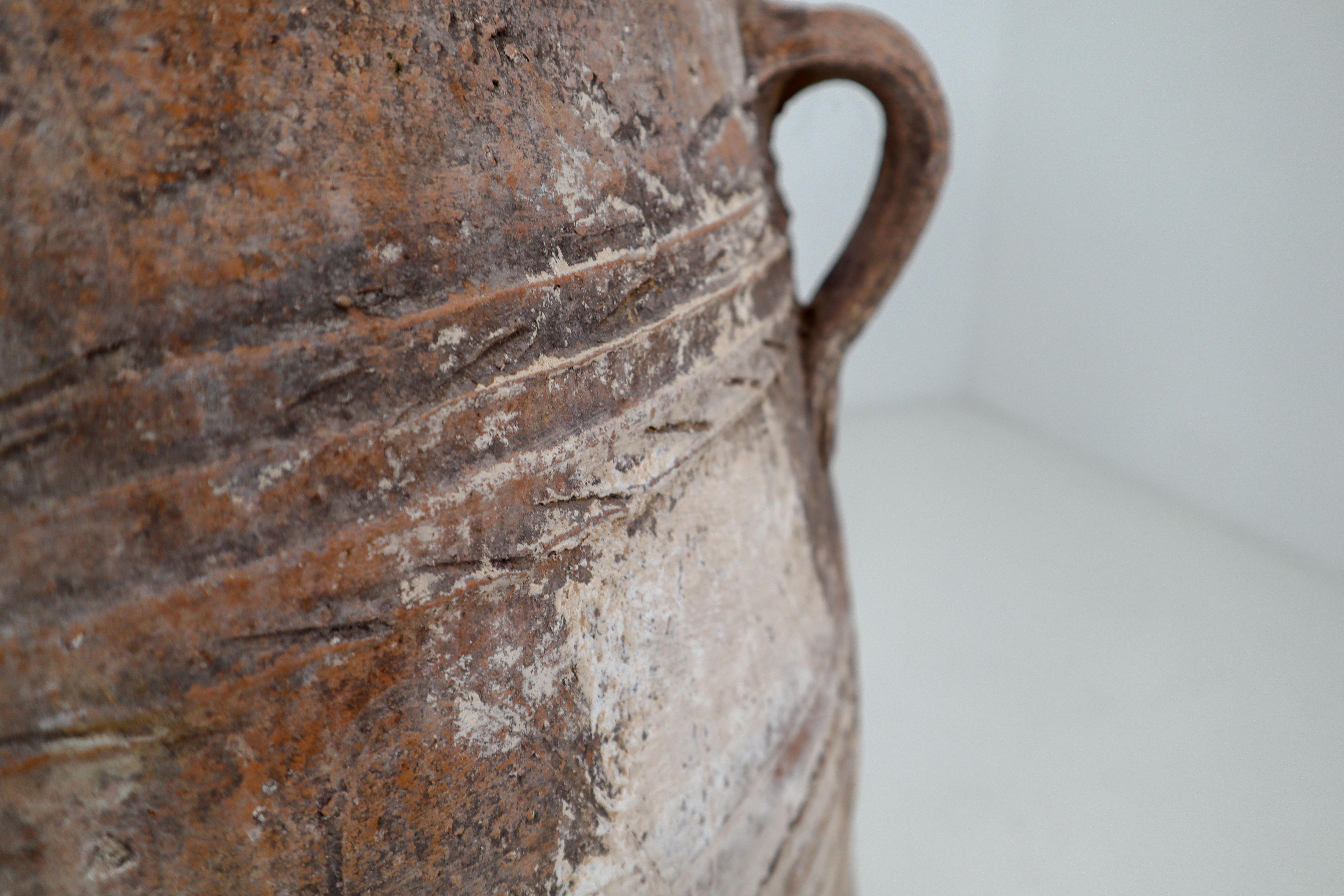 Amazing Large Greek Patinated Terracotta Jar from the Early 20th Century 7