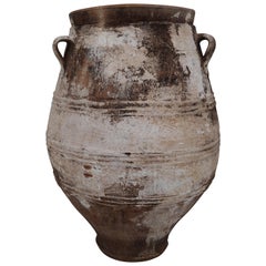 Amazing Large Greek Patinated Terracotta Jar from the Early 20th Century