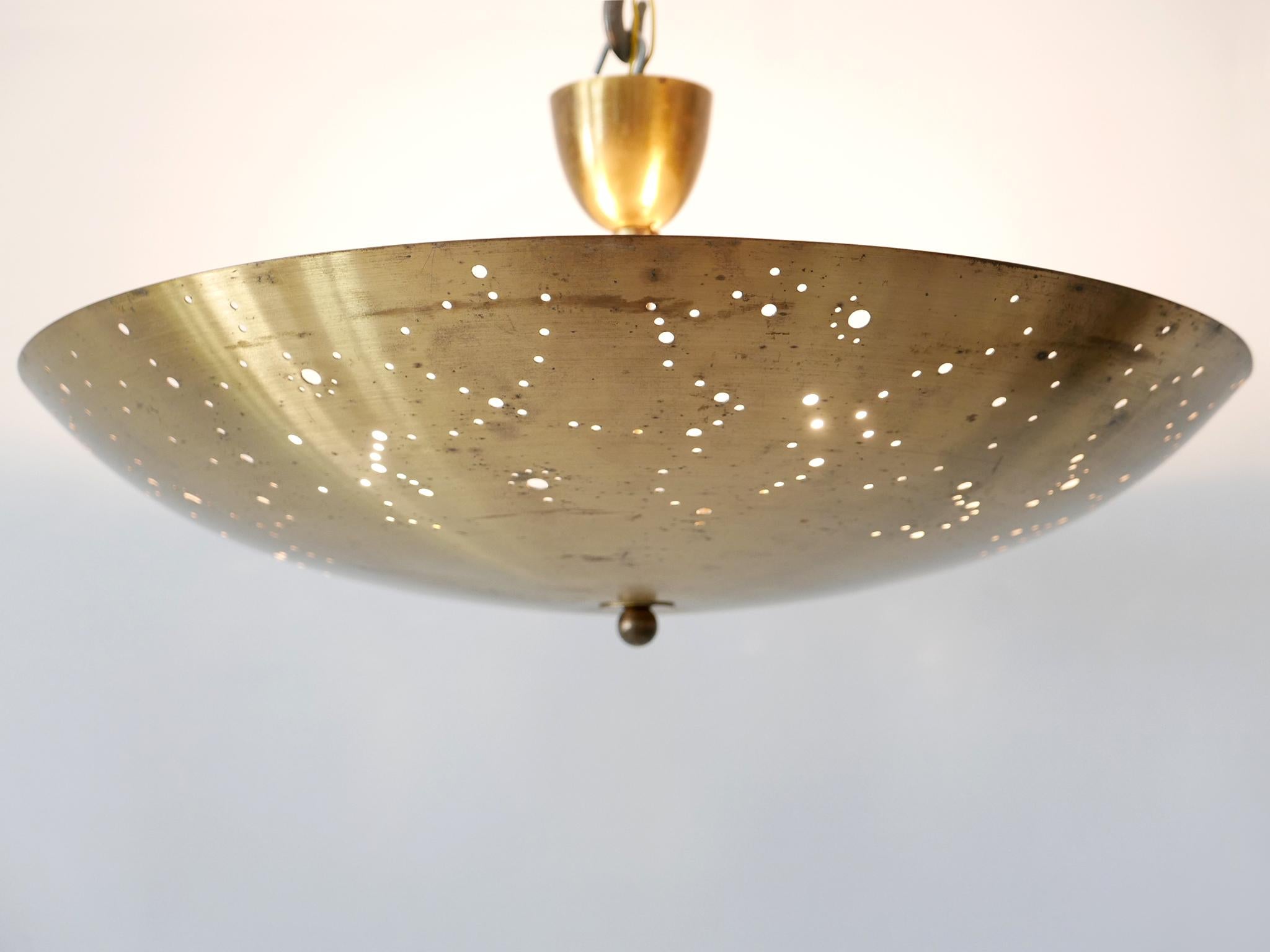 Mid-20th Century Amazing Large Mid-Century Modern Brass Pendant Lamp 