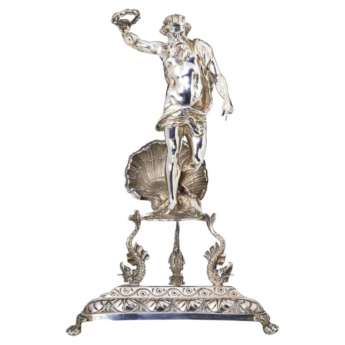 Amazing Large Silver Touch Holder 19th Century