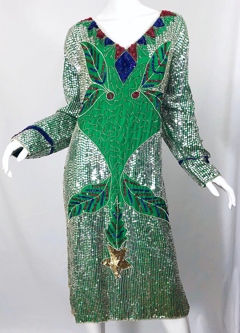 green sequin plus size