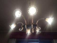 Amazing Liberty Chandelier, Murano, 1940s