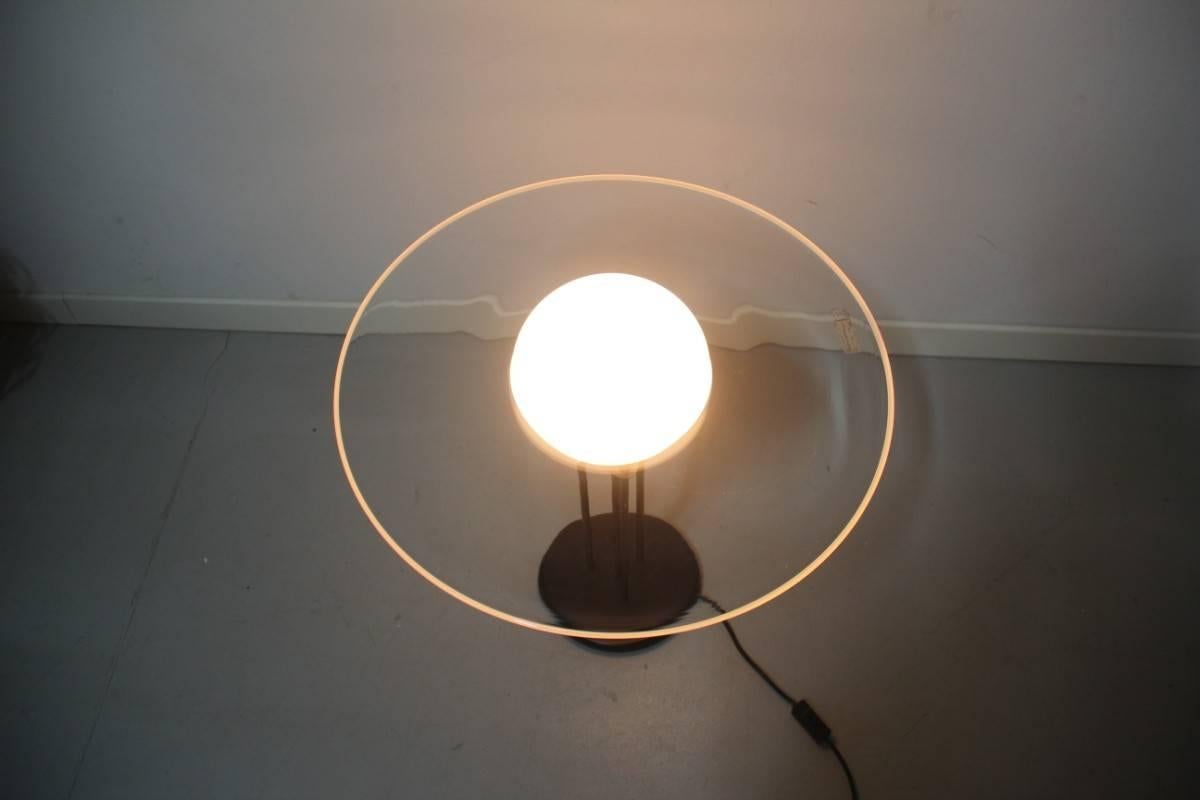 Lino Tagliapietra Table Lamp Saturno Effetre International Murano Glass Black  3