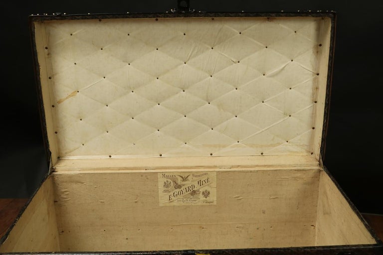 Amazing Louis Goyard Mail Trunk in chevrons Canvas - Circa 1920's at ...