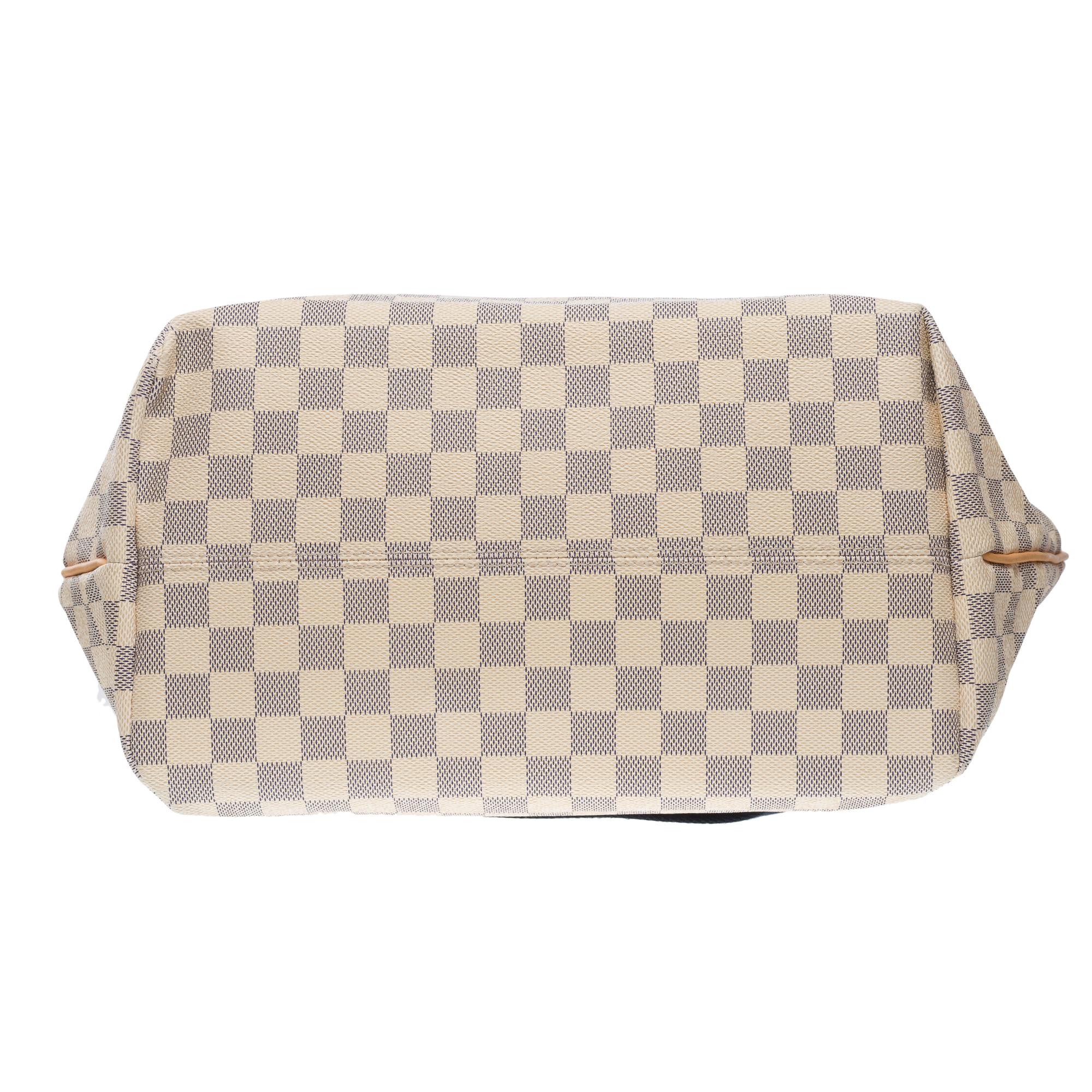 Amazing Louis Vuitton Tote bag in azur checkered canvas, GHW For Sale 7