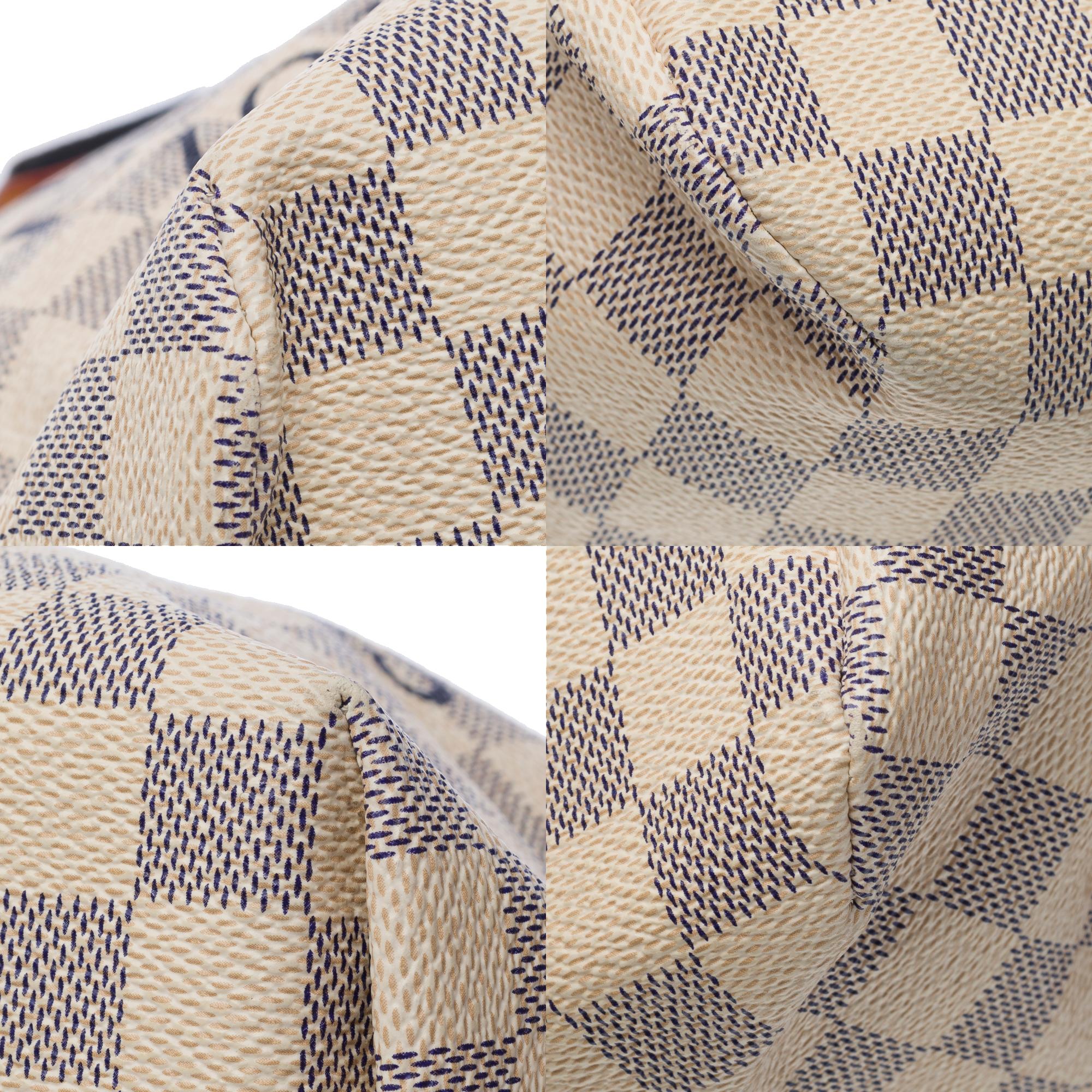 Amazing Louis Vuitton Tote bag in azur checkered canvas, GHW For Sale 8