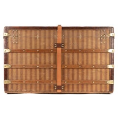 Amazing Louis Vuitton vintage Striped canvas Trunk Circa 1890's