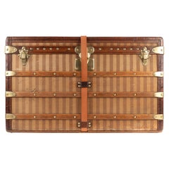 Amazing Louis Vuitton Antique Striped canvas Trunk Circa 1890's