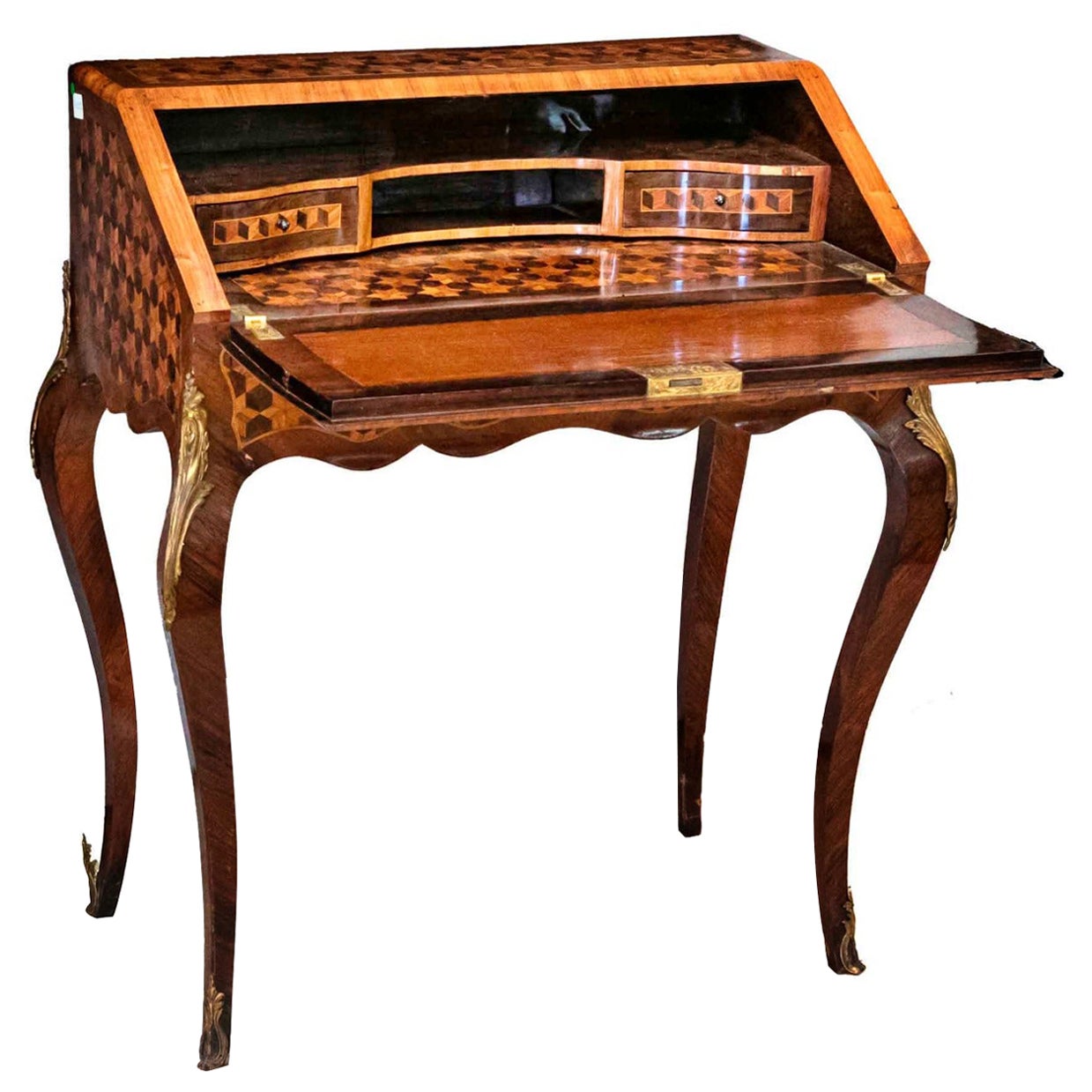 Incroyable bureau Bridge de style Louis XV du 19ème siècle en vente