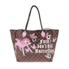 Amazing LV Neverfull MM handbag customized " Bambi&Butterflies" by PatBo !