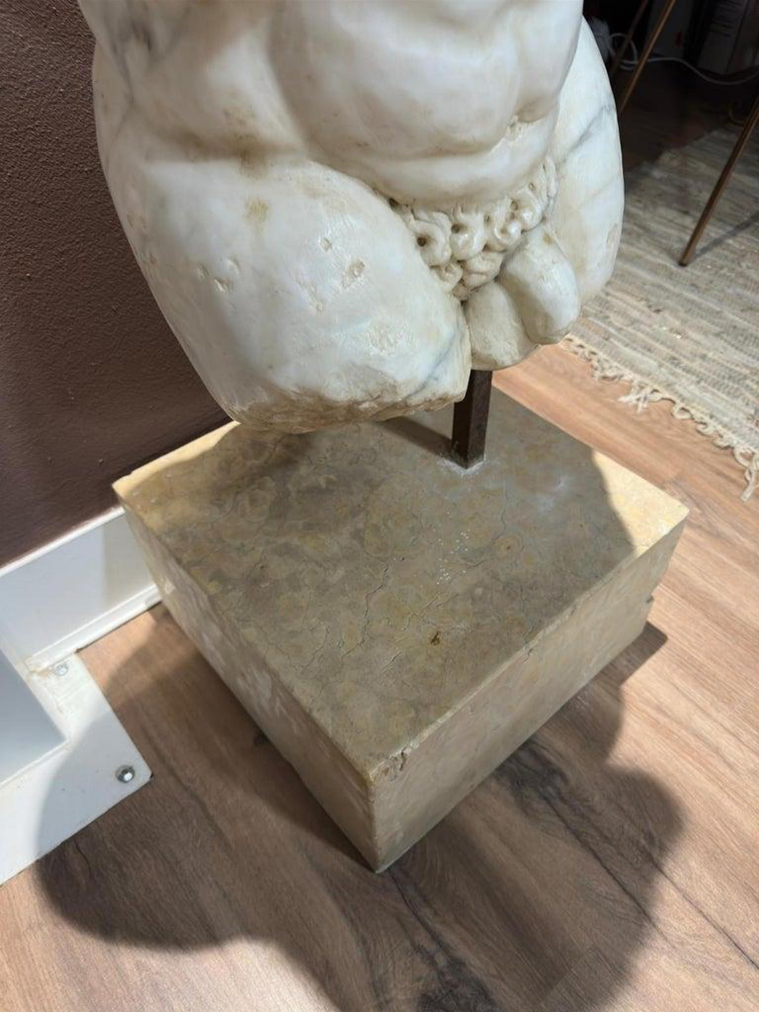 MARBLE FIGURE OF THE MINOTAUR, 17th Century
Baroque Style, Italy.

Beige/grey marble. Minotaur on a rectangular 