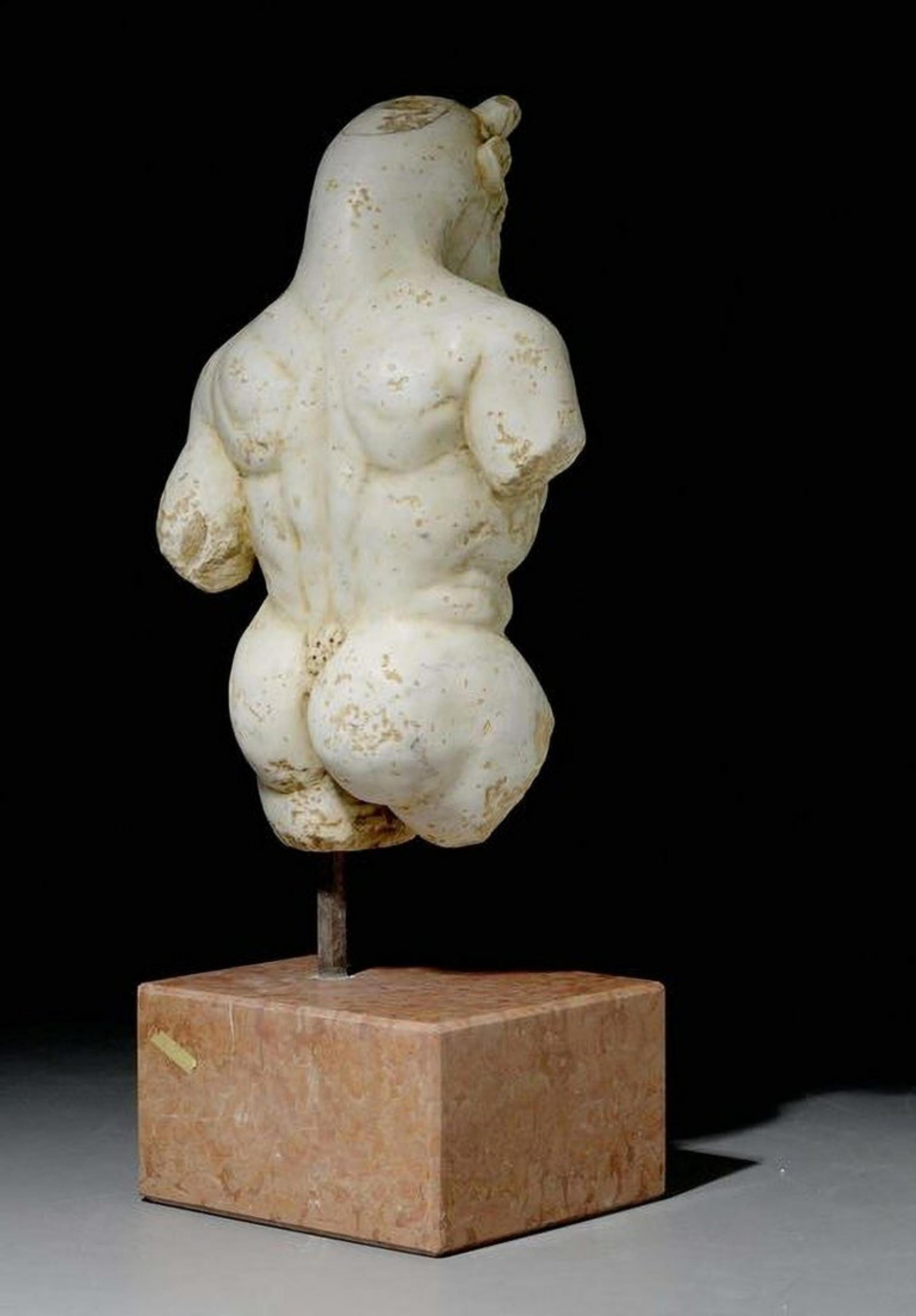 Hand-Crafted AMAZING MARBLE FIGURE OF THE MINOTAUR, 17th Century Baroque Style, Italy. For Sale