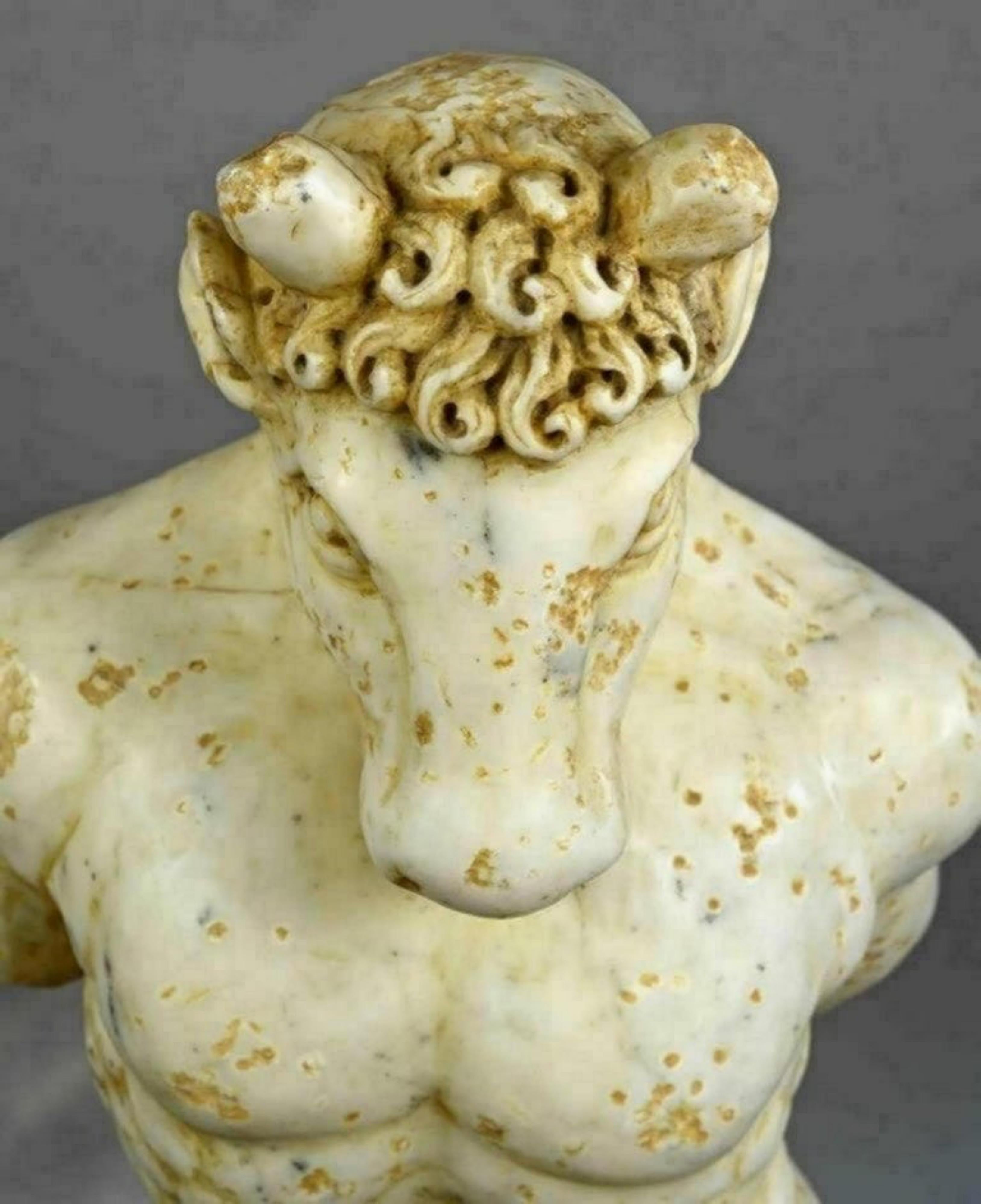 Marble AMAZING MARBLE FIGURE OF THE MINOTAUR, 17th Century Baroque Style, Italy. For Sale
