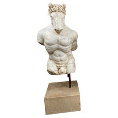 AMAZING MARBLE FIGURE OF THE MINOTAUR, 17th Century Baroque Style, Italy.